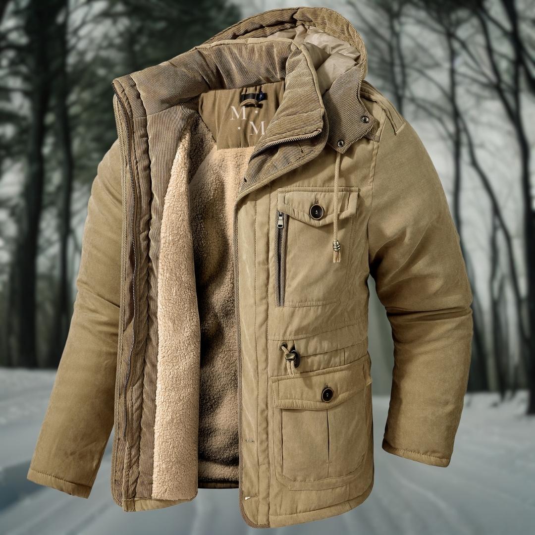 Men's Hooded Casual Jacket With Flap Detail