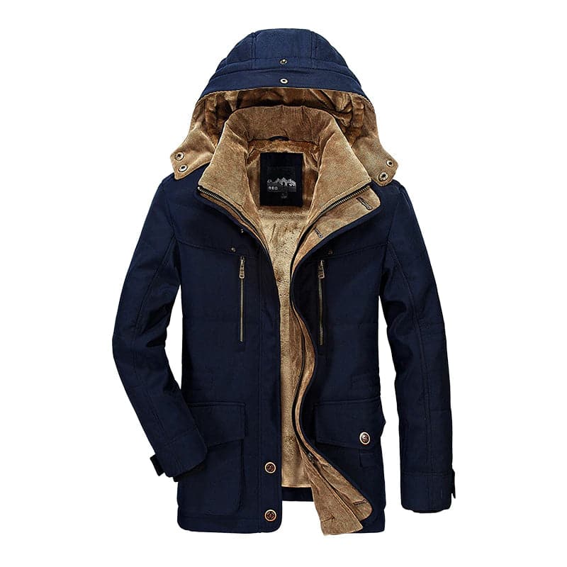 Men's Hooded Casual Jacket With Zip Details