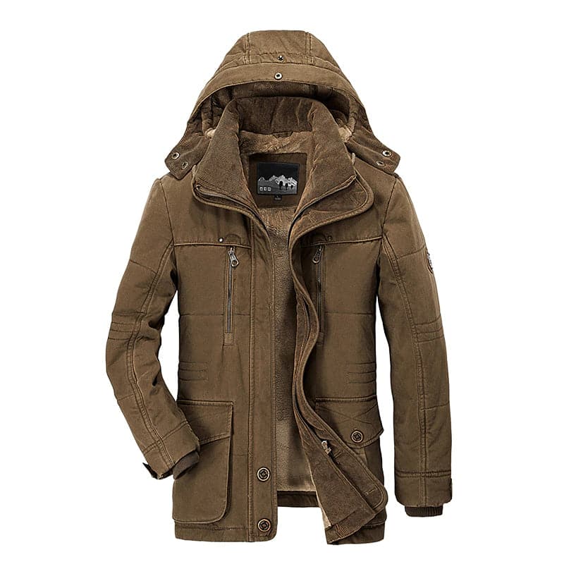 Men's Hooded Casual Jacket With Zip Details