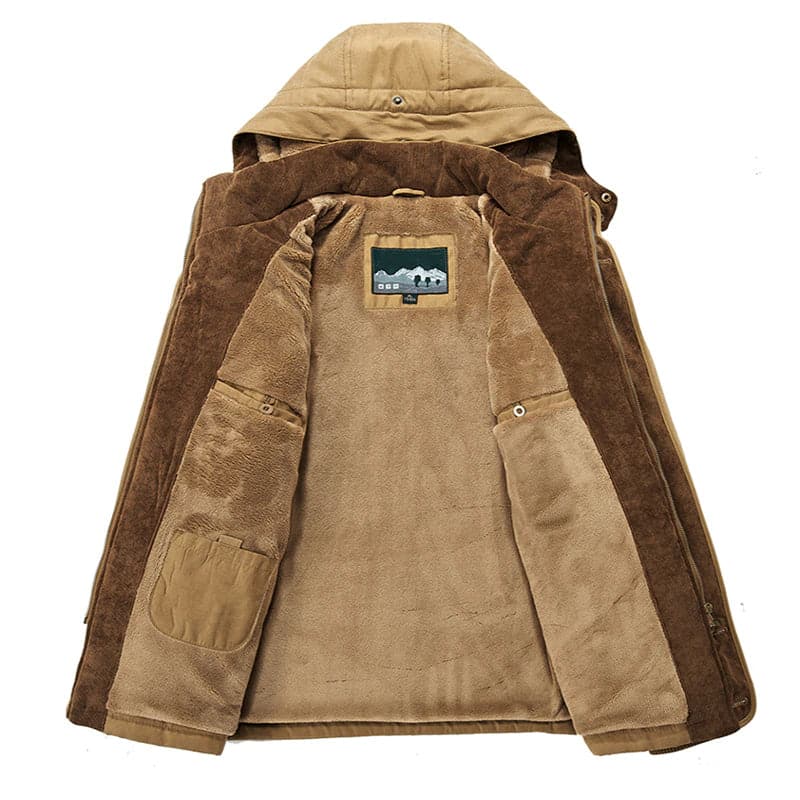 Men's Hooded Casual Jacket With Zip Details