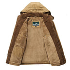 Men's Hooded Casual Jacket With Zip Details