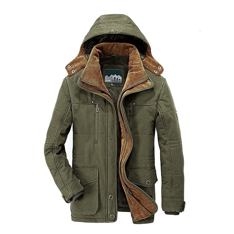 Men's Hooded Casual Jacket With Zip Details