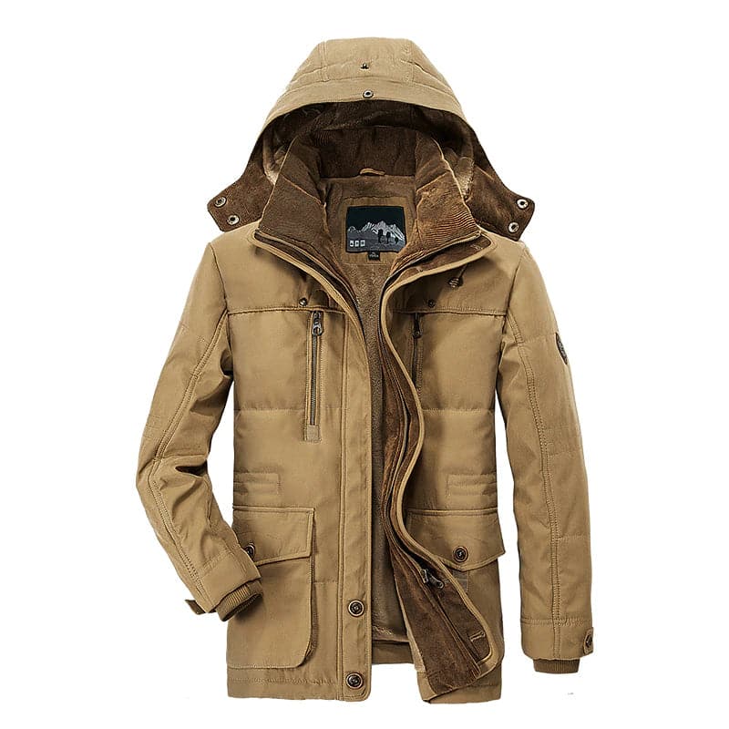 Men's Hooded Casual Jacket With Zip Details