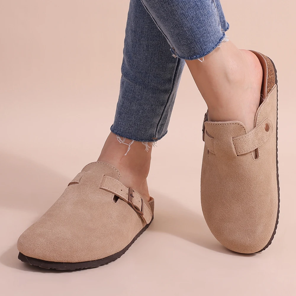 Women's Buckle Cork Clogs