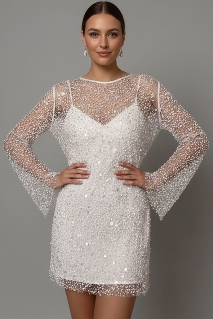 Women’s Sequin Long Sleeve Mini Dress