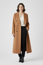 Women’s Double-Breasted Long Trench Coat