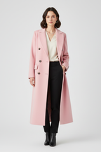 Women’s Double-Breasted Long Trench Coat