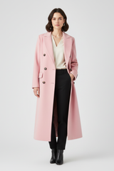 Women’s Double-Breasted Long Trench Coat