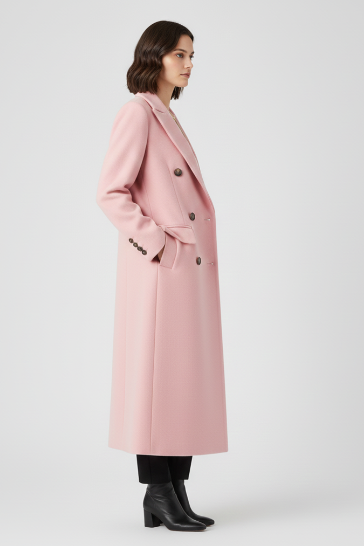 Women’s Double-Breasted Long Trench Coat