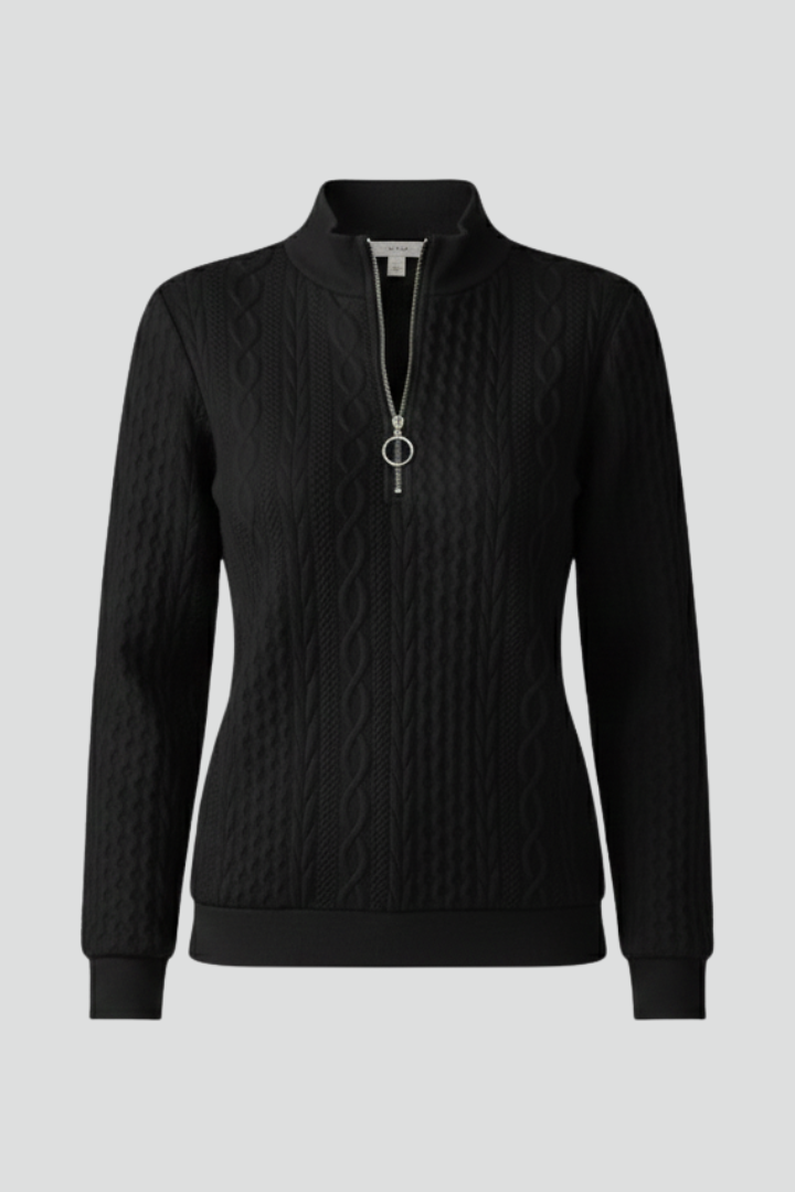 Women’s Cable Knit Half Zip Sweater