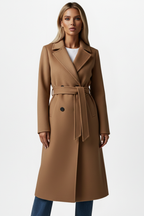 Women’s Belted Double-Breasted Trench Coat