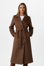 Women’s Belted Double-Breasted Trench Coat