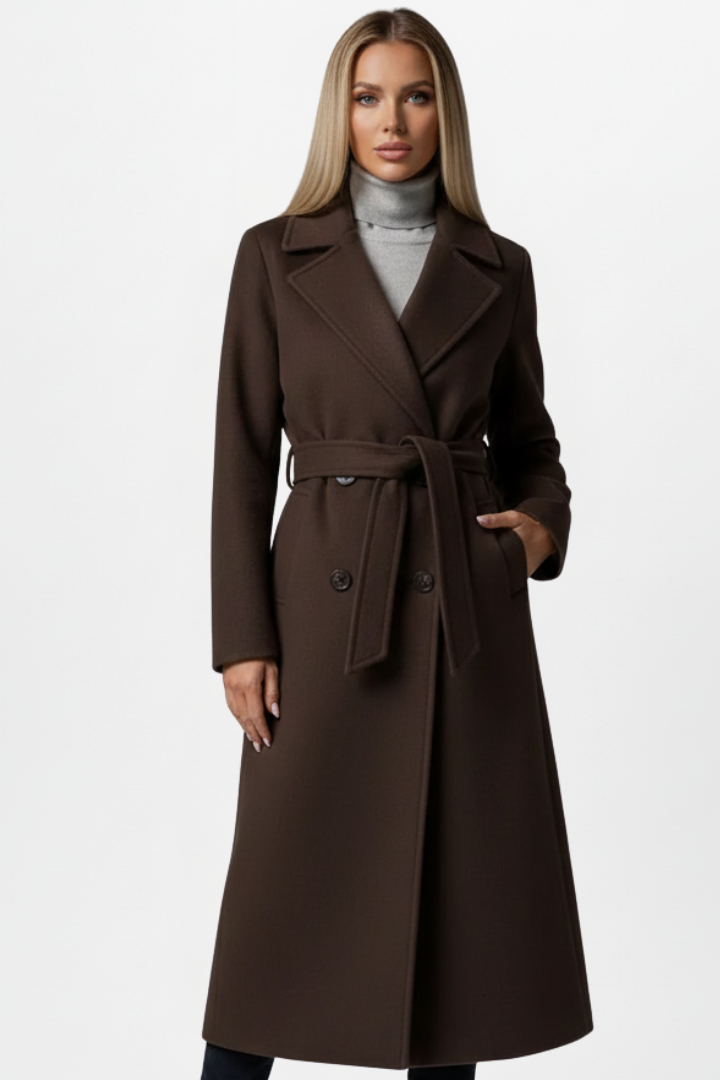 Women’s Belted Double-Breasted Trench Coat