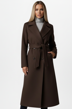 Women’s Belted Double-Breasted Trench Coat