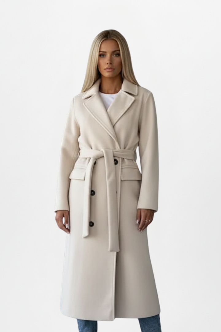 Women’s Belted Double-Breasted Trench Coat