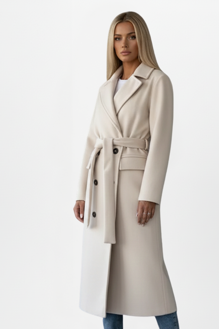 Women’s Belted Double-Breasted Trench Coat