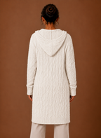 Women’s Hooded Cable Knit Cardigan