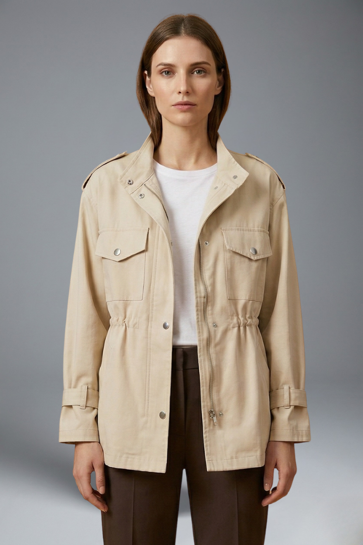 Women’s Army Jacket With Cinched Waist