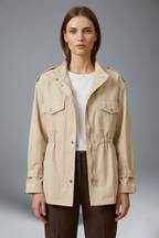 Women’s Army Jacket With Cinched Waist