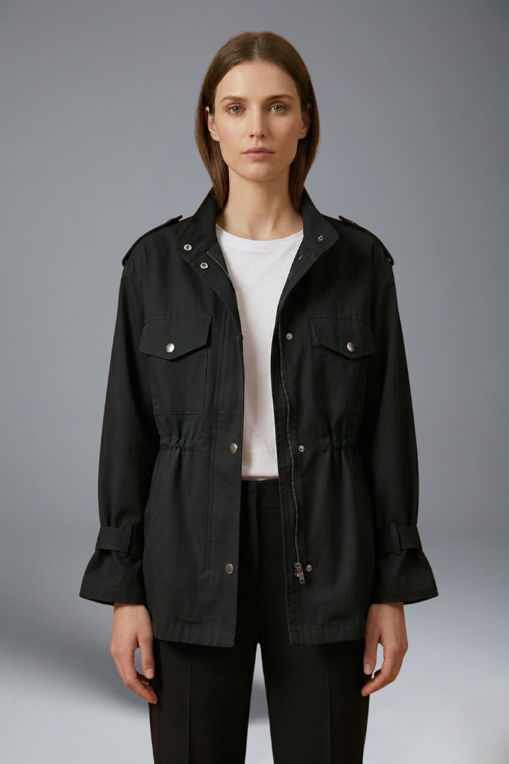 Women’s Army Jacket With Cinched Waist