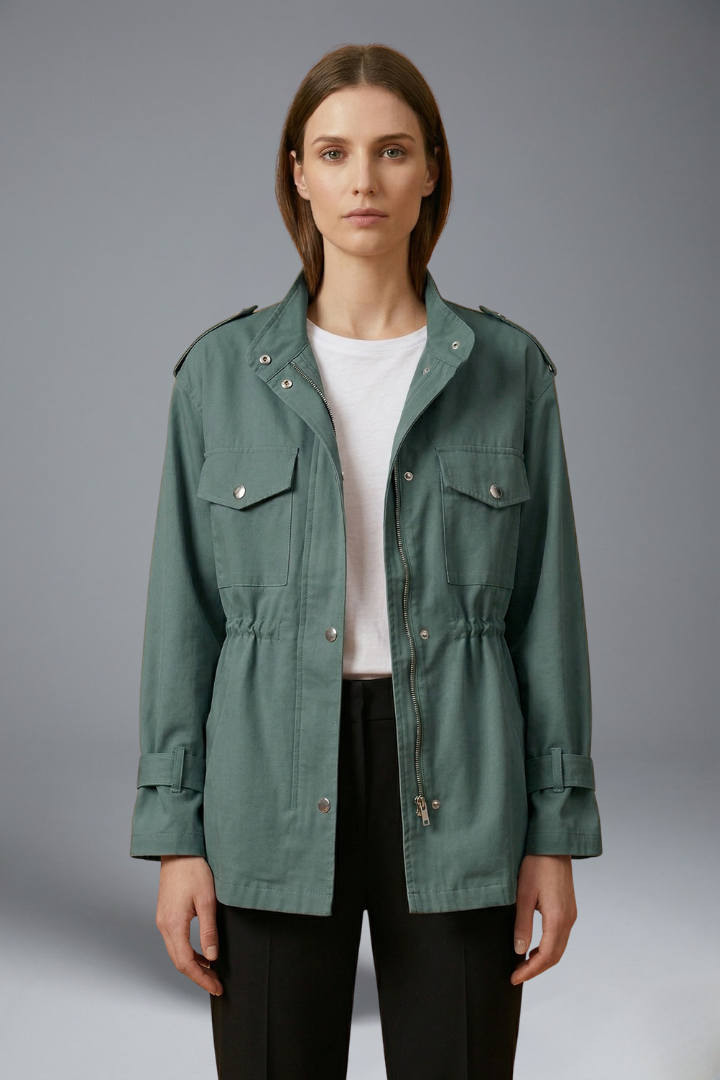 Women’s Army Jacket With Cinched Waist
