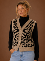 Women’s Animal Print Sweater Vest
