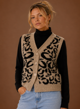 Women’s Animal Print Sweater Vest