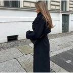 Women's Oversized Belted Long Trench Coat
