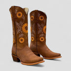 Women's Sunflower Embroidered Western Boots
