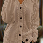Women’s Cable Knit Button Cardigan