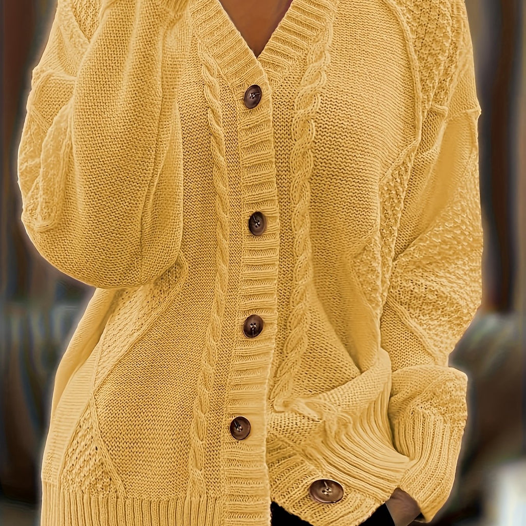 Women’s Cable Knit Button Cardigan