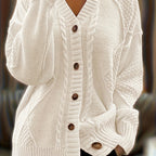 Women’s Cable Knit Button Cardigan