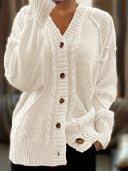 Women’s Cable Knit Button Cardigan