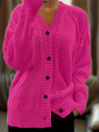Women’s Cable Knit Button Cardigan