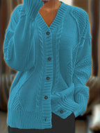 Women’s Cable Knit Button Cardigan
