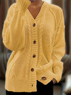 Women’s Cable Knit Button Cardigan