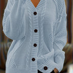 Women’s Cable Knit Button Cardigan