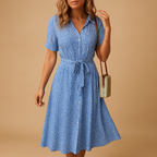 Women’s Floral V-Neck Midi Dress