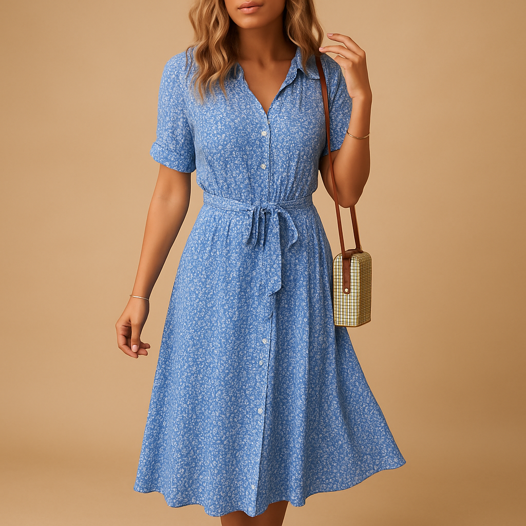 Women’s Floral V-Neck Midi Dress