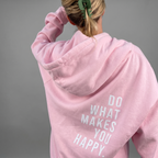 Women's Oversized Hoodie with Back Slogan Print