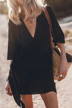Women’s V-Neck Wrap Mini Dress