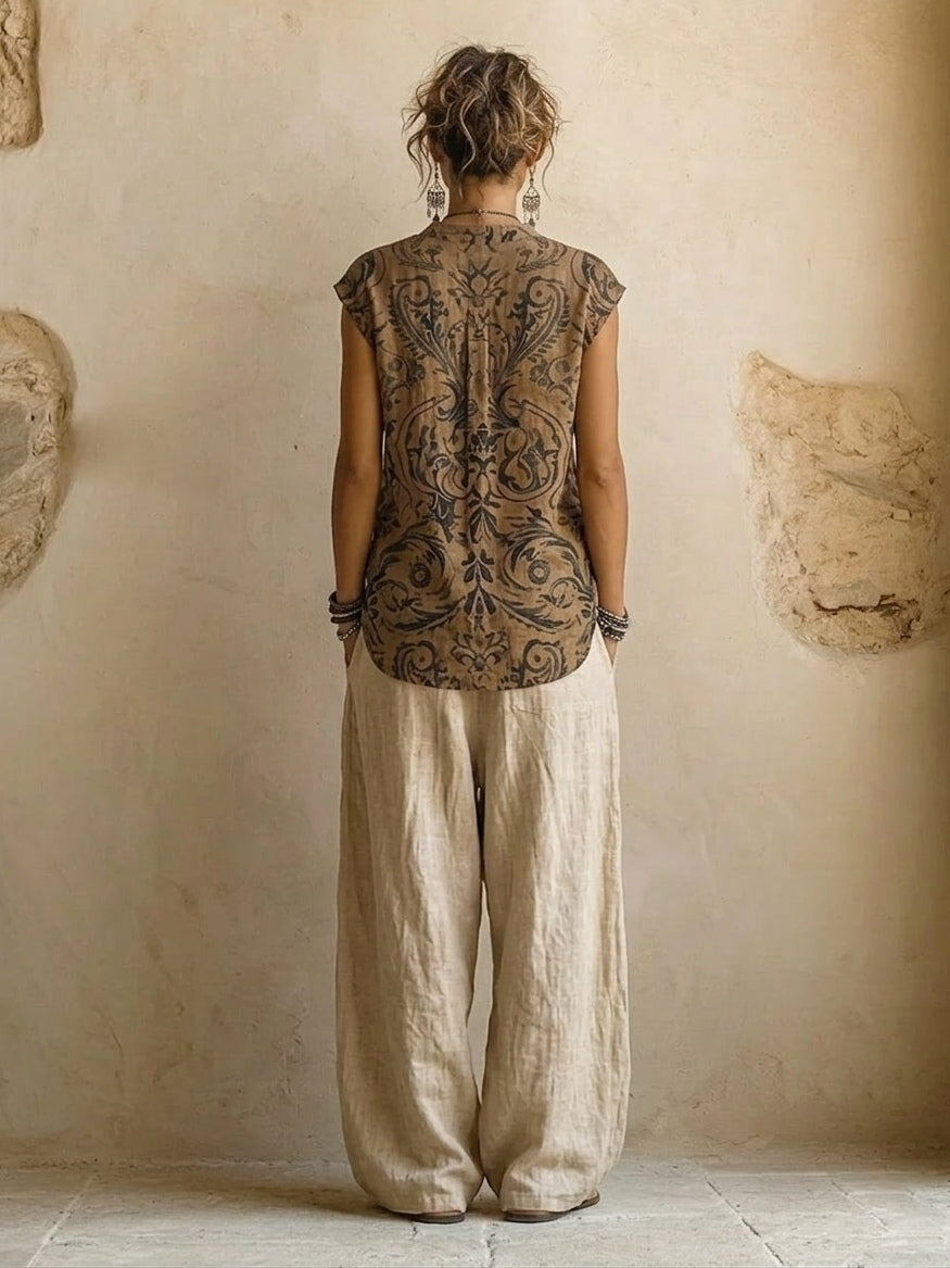 Women’s 3-Piece Wide-Leg Pant Set