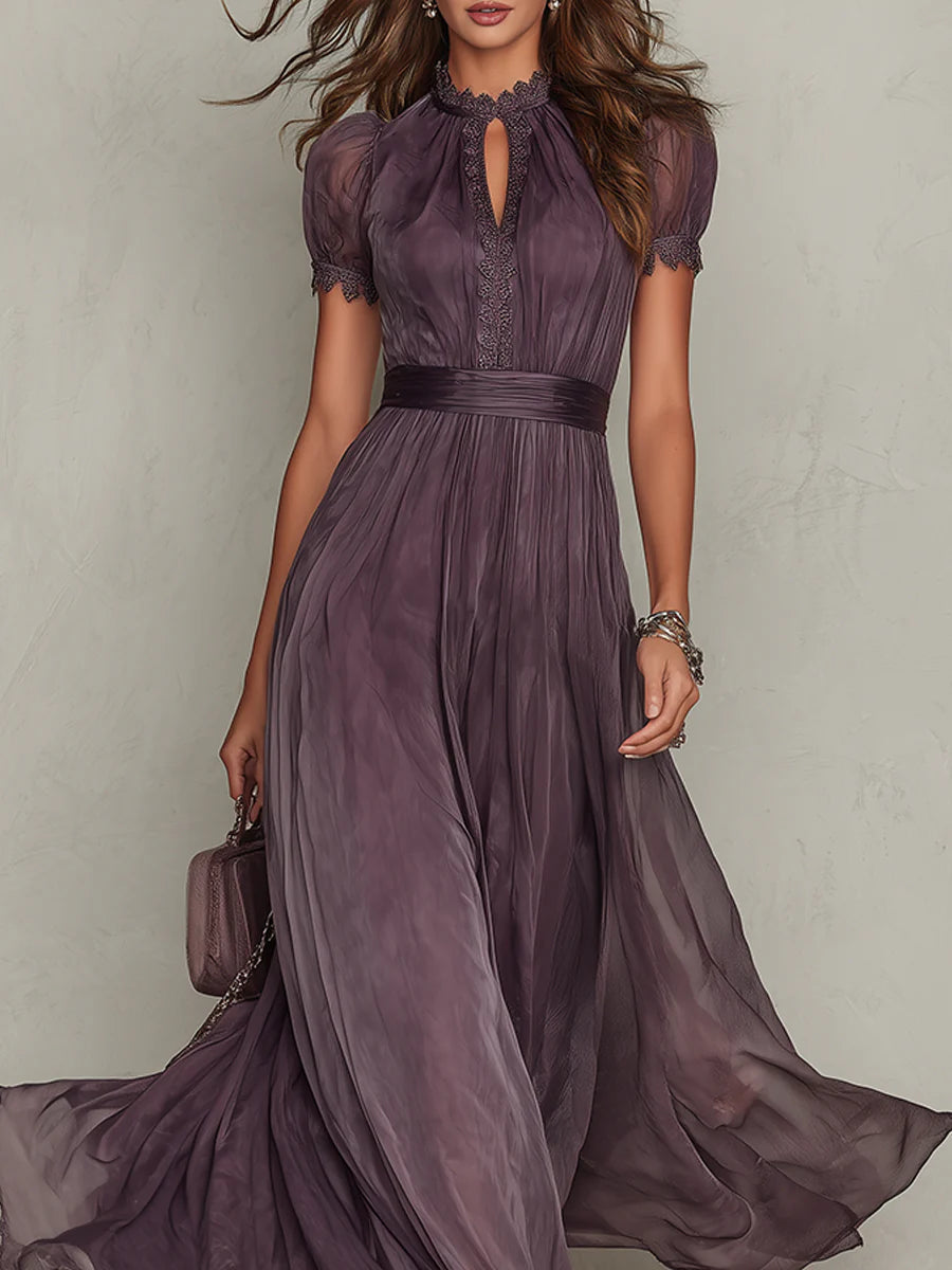 Women’s Elegant Pleated Maxi Dress