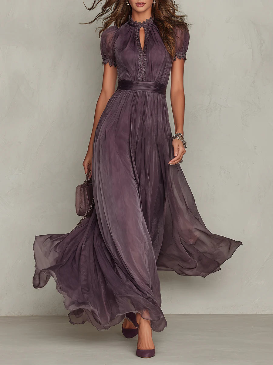 Women’s Elegant Pleated Maxi Dress
