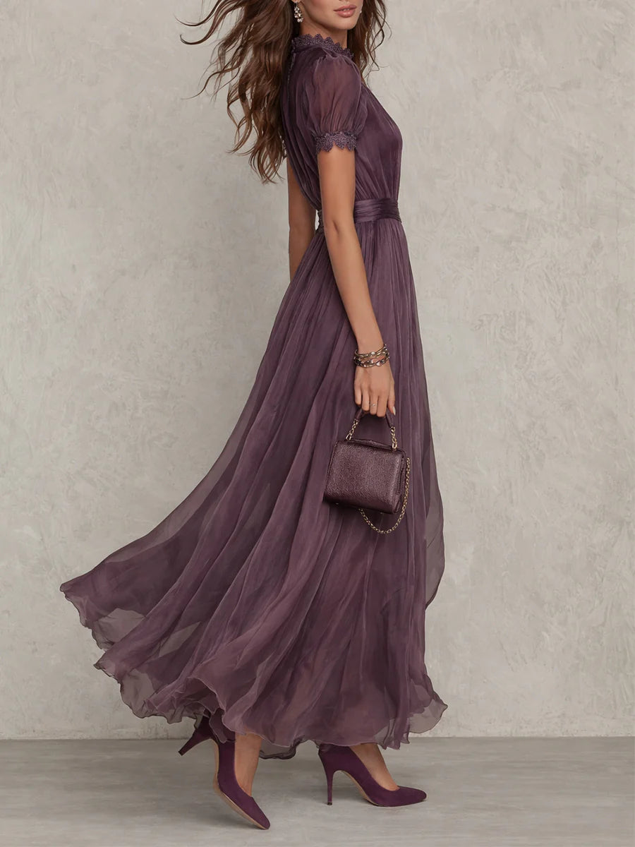 Women’s Elegant Pleated Maxi Dress