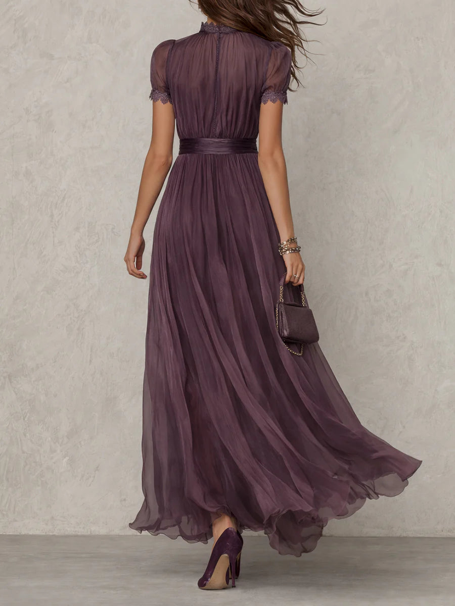 Women’s Elegant Pleated Maxi Dress