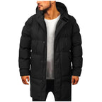 Men’s Long Hooded Quilted Jacket