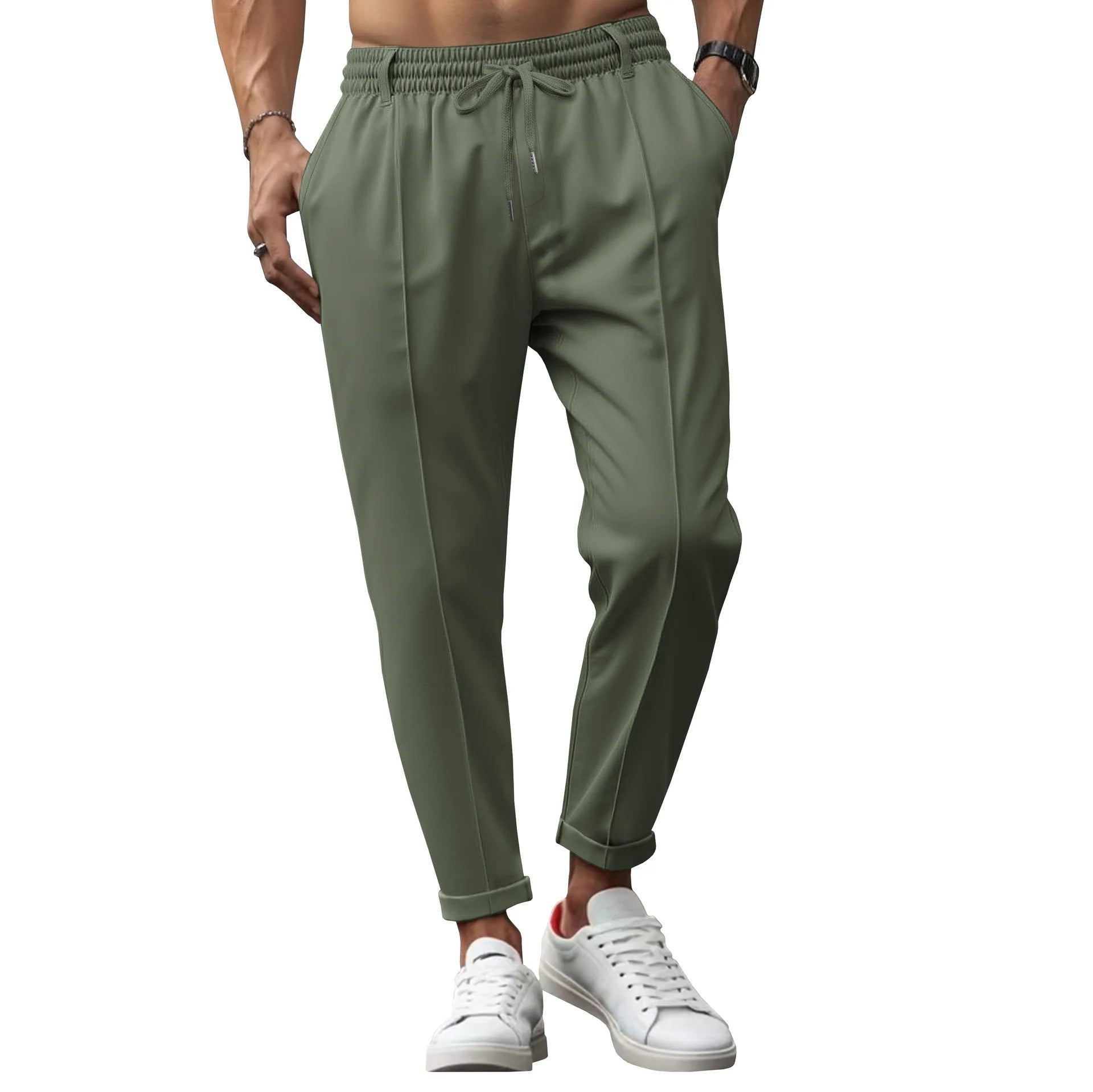 Men’s Straight Leg Drawstring Trousers