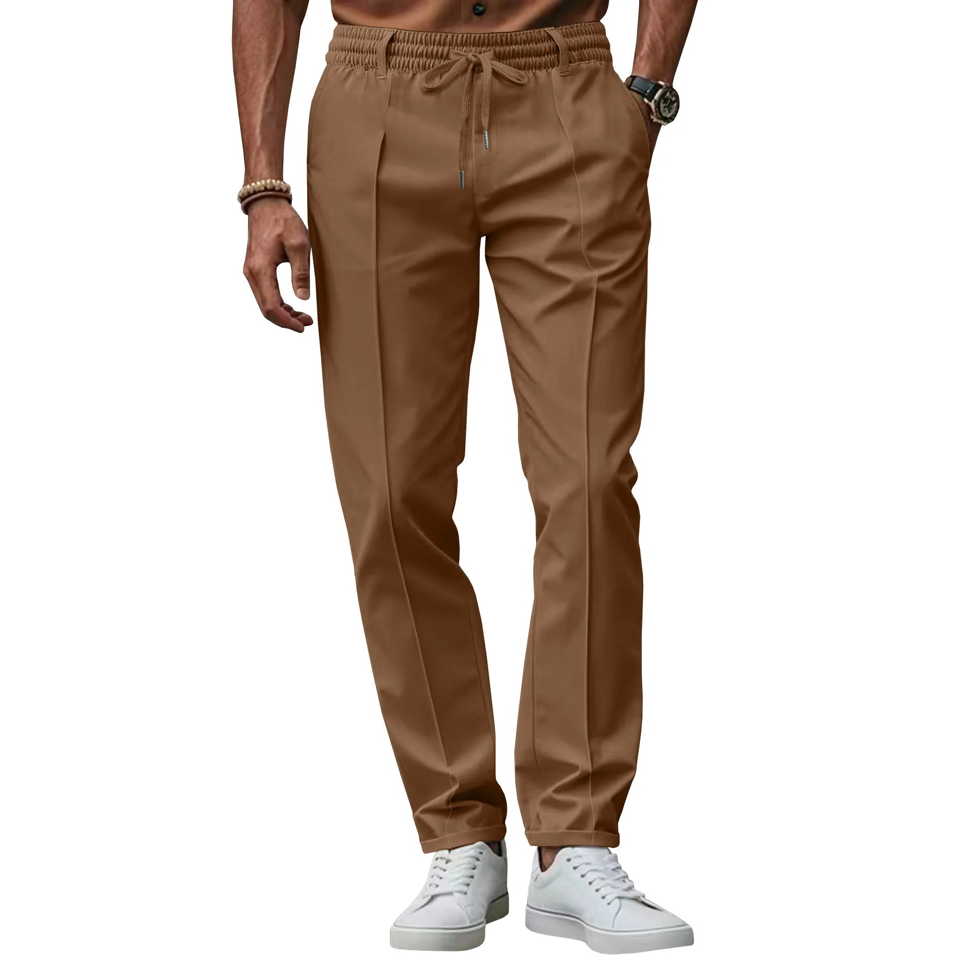 Men’s Straight Leg Drawstring Trousers
