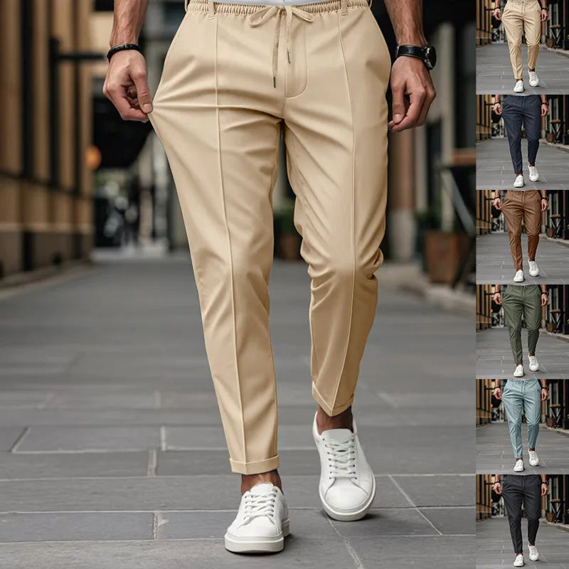Men’s Straight Leg Drawstring Trousers